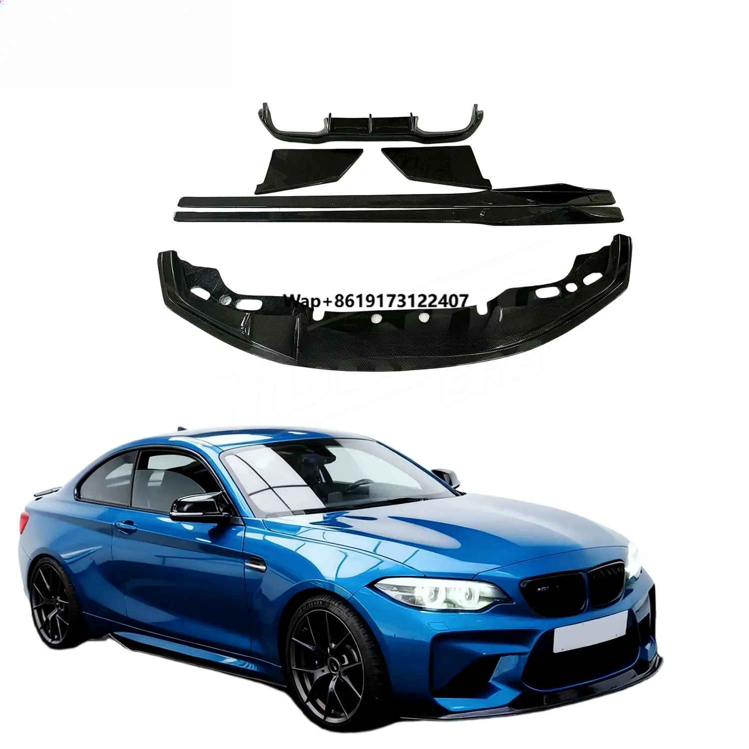 

Hot Selling MTC Style Carbon Fiber Body Kit for M2 F87 Upgrade Front Lip Rear Diffuser Side Skirts Conversion Kit