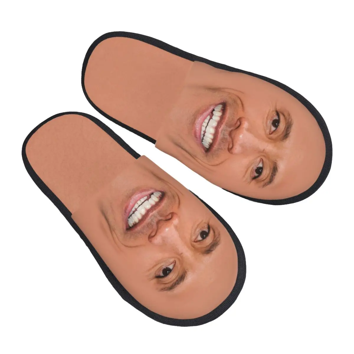 Custom The Rock Dwayne Meme Memory Foam Slippers Women Soft Warm House Slippers