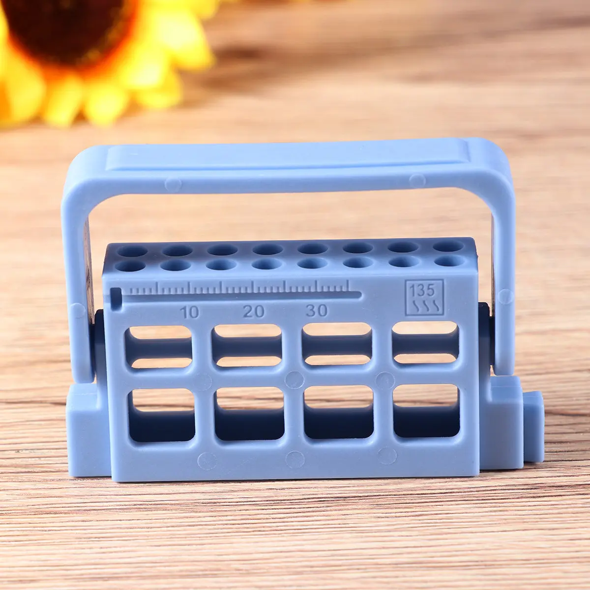 

16 Holes Root Canal File Holder Dental Stand Durable Porous Folding High Temperature Resistant Counting