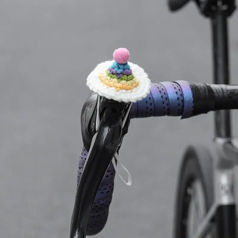 31BE Bicycles Brake Handle Protectors Knitted Caps Bike Brake Lever Caps Childrens Bike Decoration Soft Decorative Small Hat