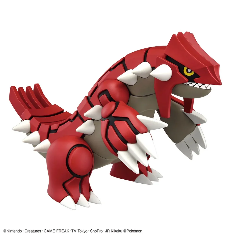 Original Bandai Pokemon Figures Pokmon Plamo Series Groudon Diy Assembly Collectible Ornaments Figure Model Toys Birthday Gift