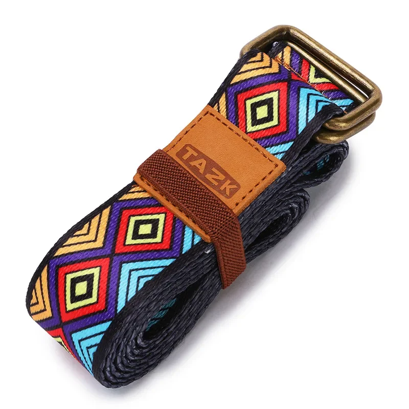 1.8M Retro Ethnic Style Printed Yoga Strap Yoga Belts Indoor Dance Fitness Body Building Training Stretching Band Yoga Supplies