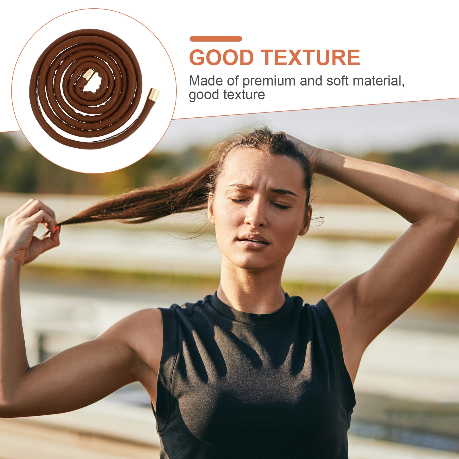 

1pc Pu Wires Creative Accessories Durable Adorable Hair Ties Stylish Ponytail Holders For Girls Women Easy Matching Hair