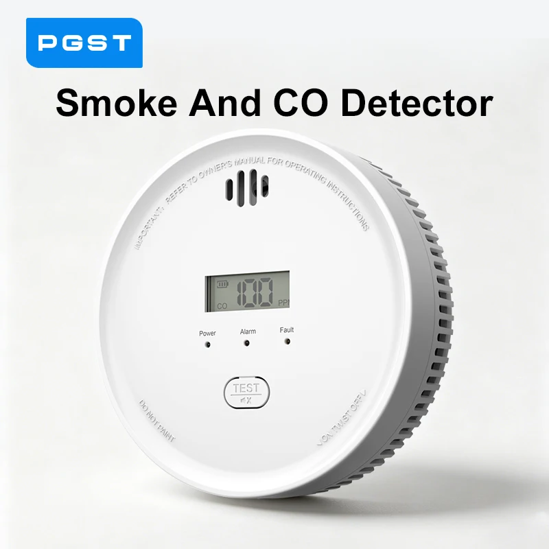 pgst-2-in-1スマート独立型co煙感知器火災警報器一酸化炭素煙感知器火災警報センサーホームハウスセキュリティ