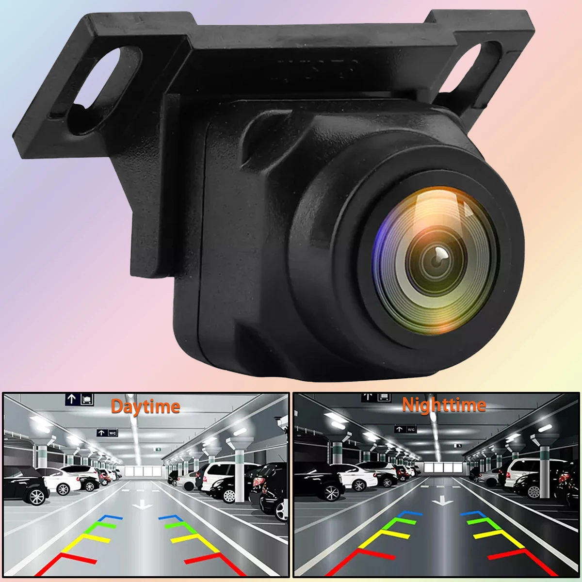 8/1PCS Mini Car Backup Camera Waterproof 1080p HD 170 ° Wide Angle Adjustable Car Rear View Camera with Night Vision