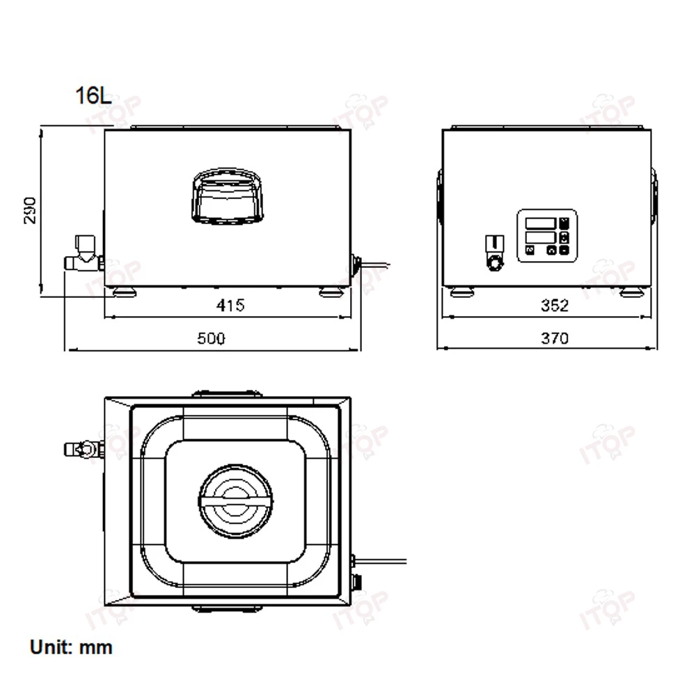 ITOP 13L/ 20L Sous Vide Cooker Kommerzieller Slow Cooker mit Gestellen Thermosirkulatoren 40–95 ℃   Timer 0~99 Stunden