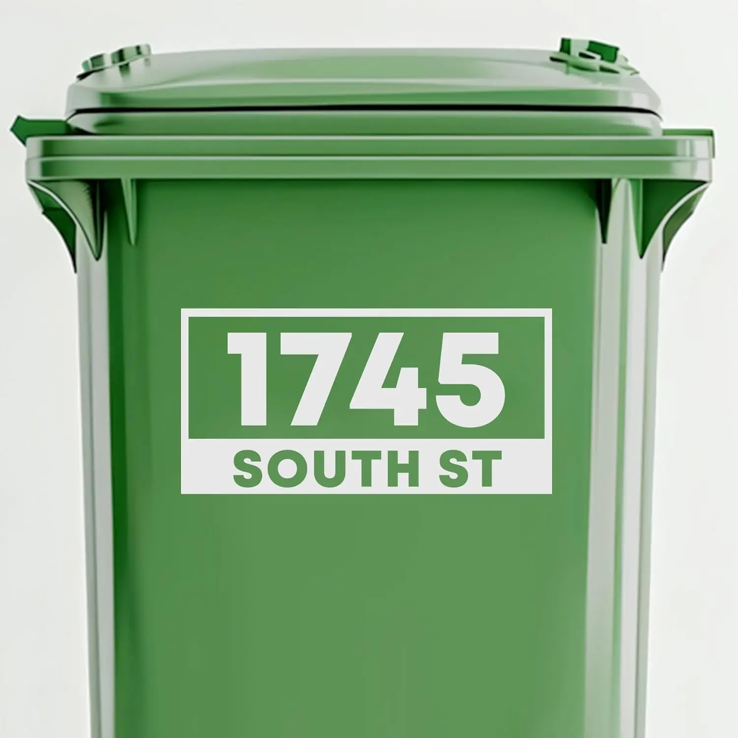 

Trash Can Number Decal, Personalized Garbage Bin Decor Address Sticker - GCN05