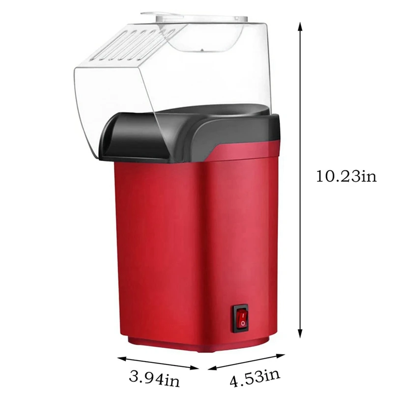 Promotion!Hot Air Popper,Electric Popcorn Maker Machine With 1200W,Healthy Delicious Snack For Kid Adult Great For Parties
