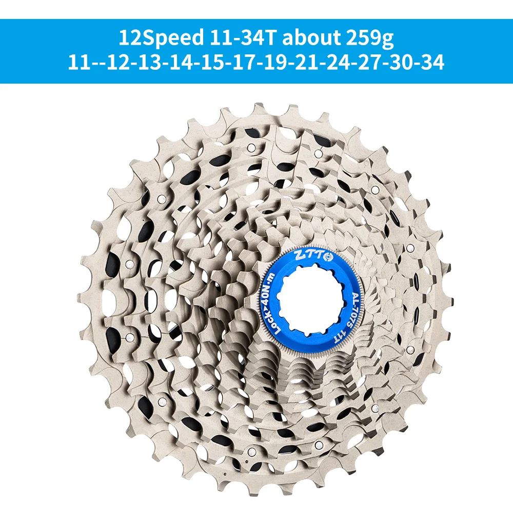ZTTO Road Bike 12 Speed Cassette HG Freehub ULT 11-34T Gravel