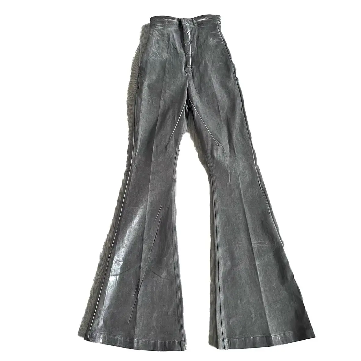 NIGO Men's Spring And Autumn High-waisted Grey Jeans High Street Trend Flared Pants Fashion Trend Spring And Summer #NGTOP11955