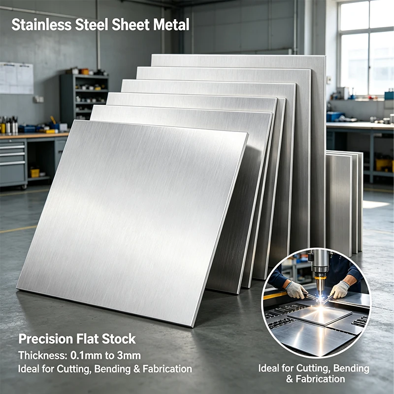 1pcs Stainlesss Steel Square Sheet Plate Thickness 0.1/0.2/0.5/0.8/1/1.5/2/3mm Flat Brushed Metal Polished