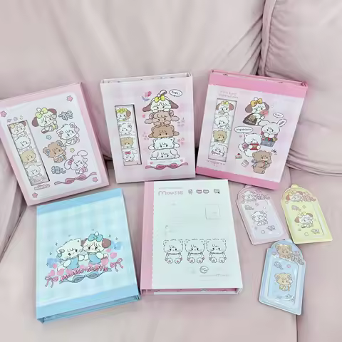 Cute Cartoon Photocard Binder A5 4Grid Photo Collection Book Idol Photo Album Star Chasing Card Storage Gift with 10pages