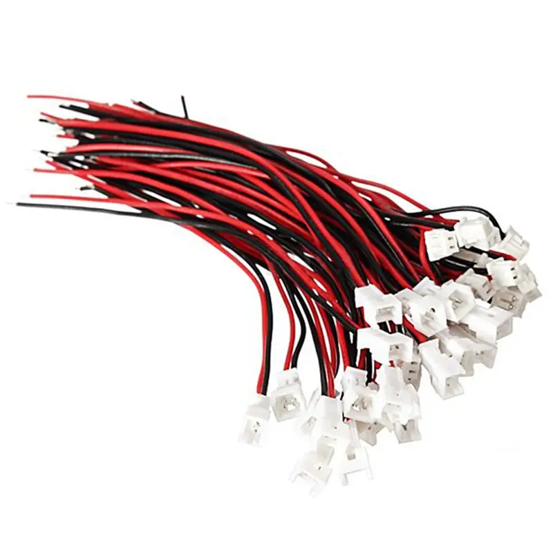 ABKW-160Pcs Mini JST PH 1.25 2 PIN MALE FEMALE PLUG CONNECTOR With WIRE CABLES