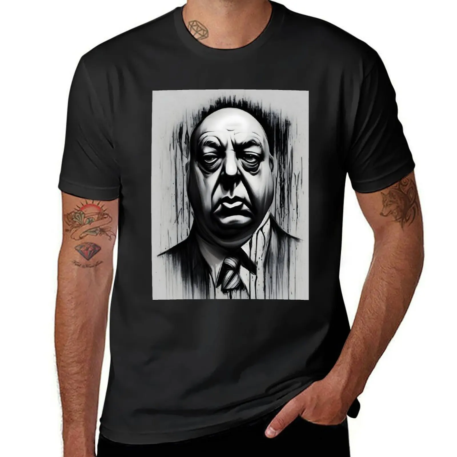 Alfred Hitchcock T-Shirt summer clothes Aesthetic clothing tops Blouse men graphic t shirts