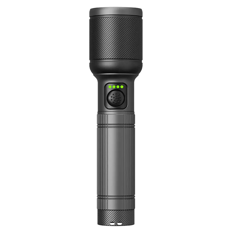 Aluminum alloy super bright 5 mode scalable charging flashlight charging emergency flashlight outdoor flashlight light