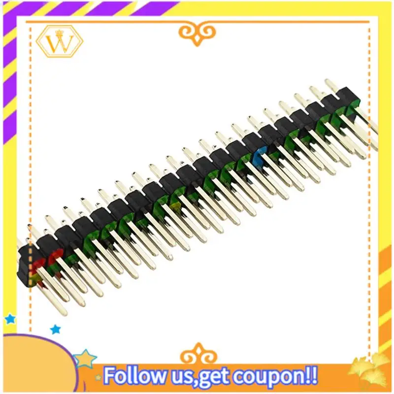 A01K-5 Pcs 2 X 20 Pin Male GPIO Header GPIO Connector Stacking Header Extend For Raspberry Pi Zero