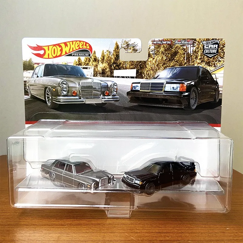 Original Hot Wheels Premium Double Car Collection Racing GTR Firebird Car Culture Toys for Boys Metal Real Riders 1/64 Kids Set