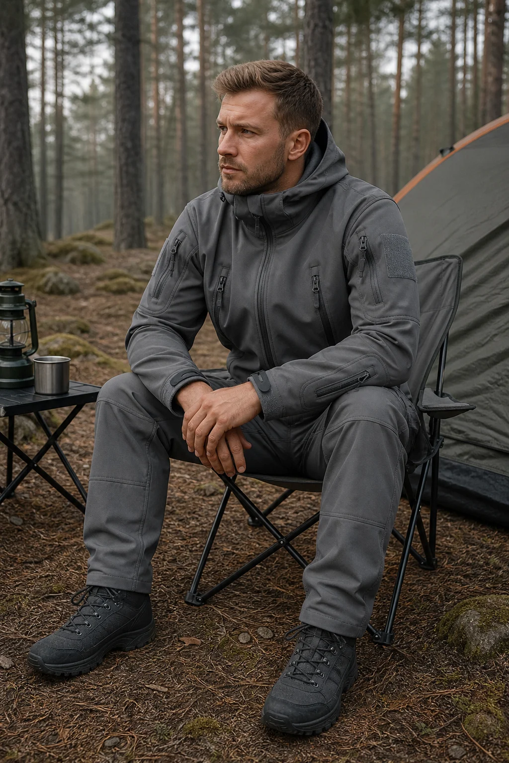 Winter Mens Thicken Tactical Camouflage Set Soft Shell Waterproof Fleece Warm Training Uniform Hooded Jackets+work Pants 2-piece