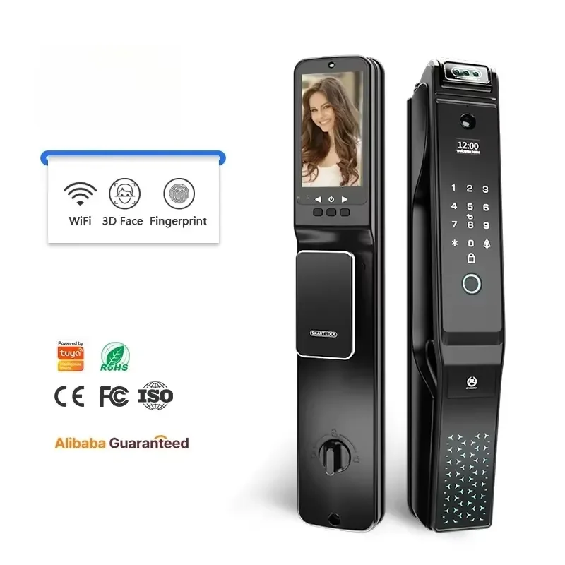 for Cardoria Biometric Door Face Recognition Fingerprint Palmprint Keyless Entry Digital Smart for Home Security