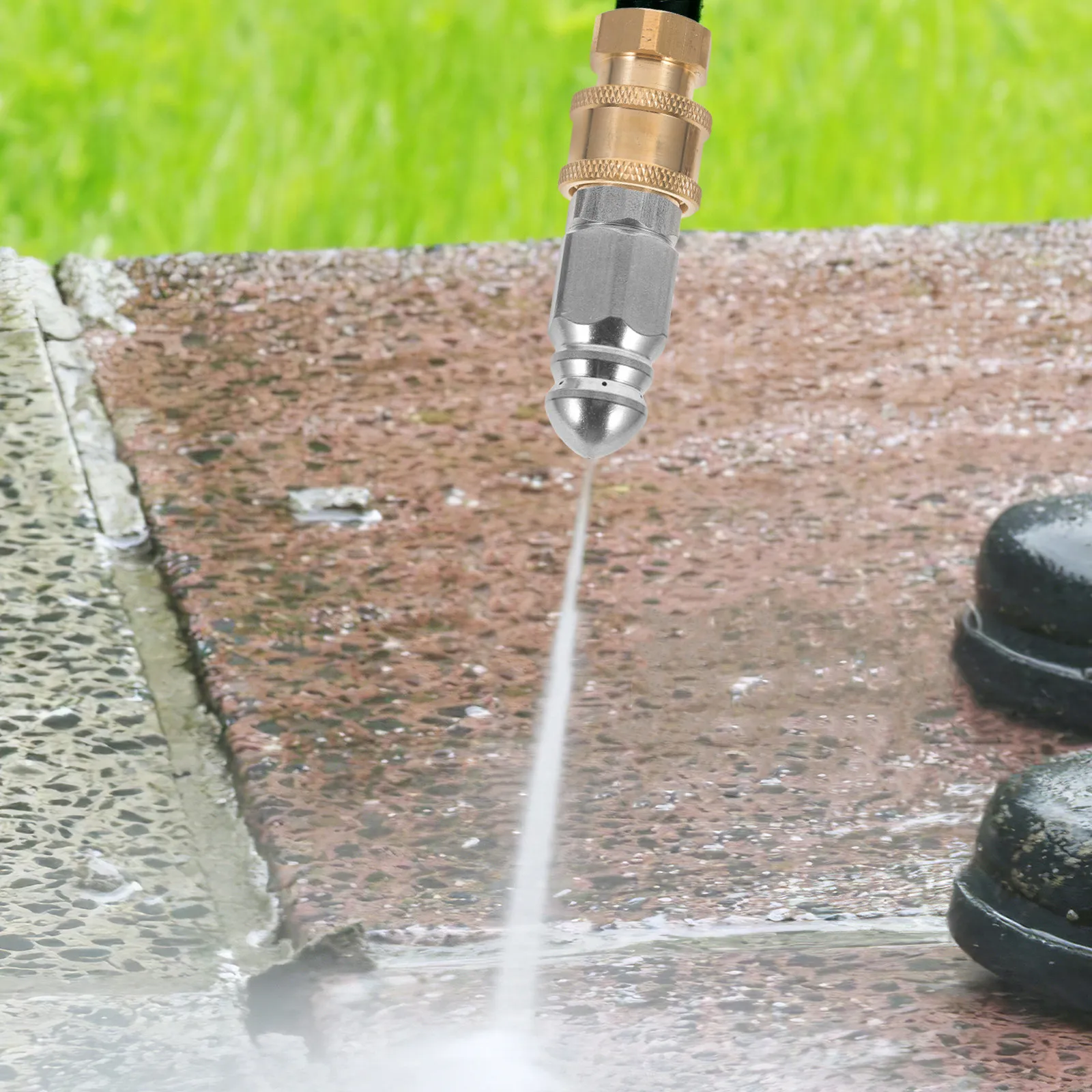 1Set Premium Garden Hose Nozzle High Pressure Adjustable Spray Jet Nozzle for Lawn Car Driveway Deck Cleaning Home Garden Use