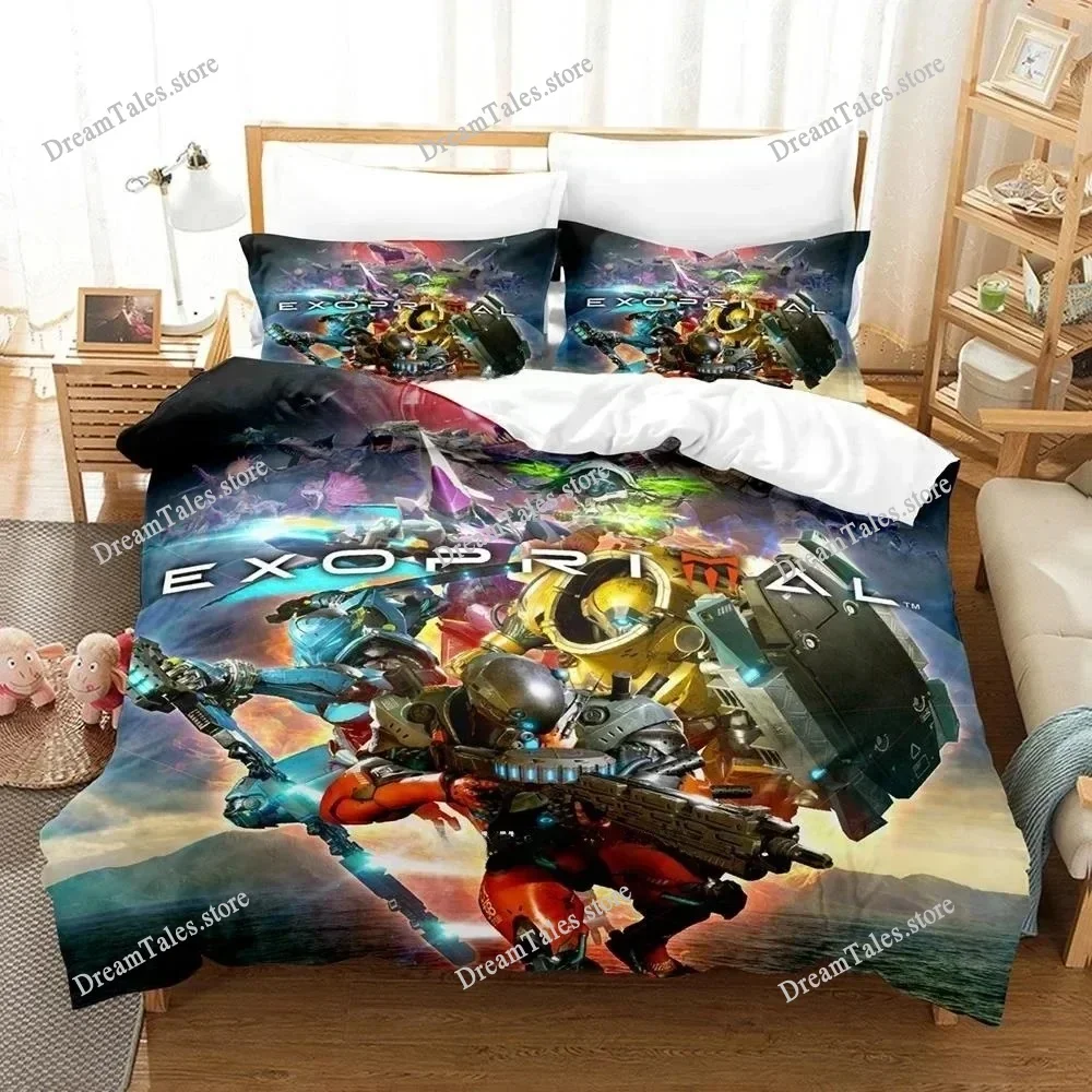 

3D Printed Game Bed Sheet Sets Exoprimal Bedding Set Single Twin Full Queen King Size Bed Set Adult Kid Bedroom Duvet Cover Sets