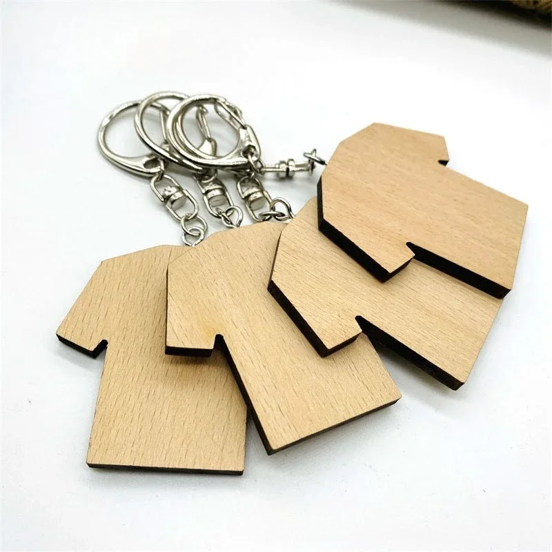 

Laser Engrave Car Keyring Customized LOGO Keychain Blank Wooden Jerseys Fan Pendants Baseball Stars Surrounding Tags Small Gifts