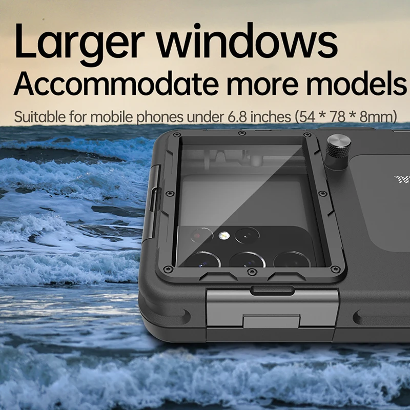 

Waterproof Phone Case Holsters 15m Diving Swimming Premium Protective Housing with Lanyard For iPhone Samsung Xiaomi 6.8" Phone