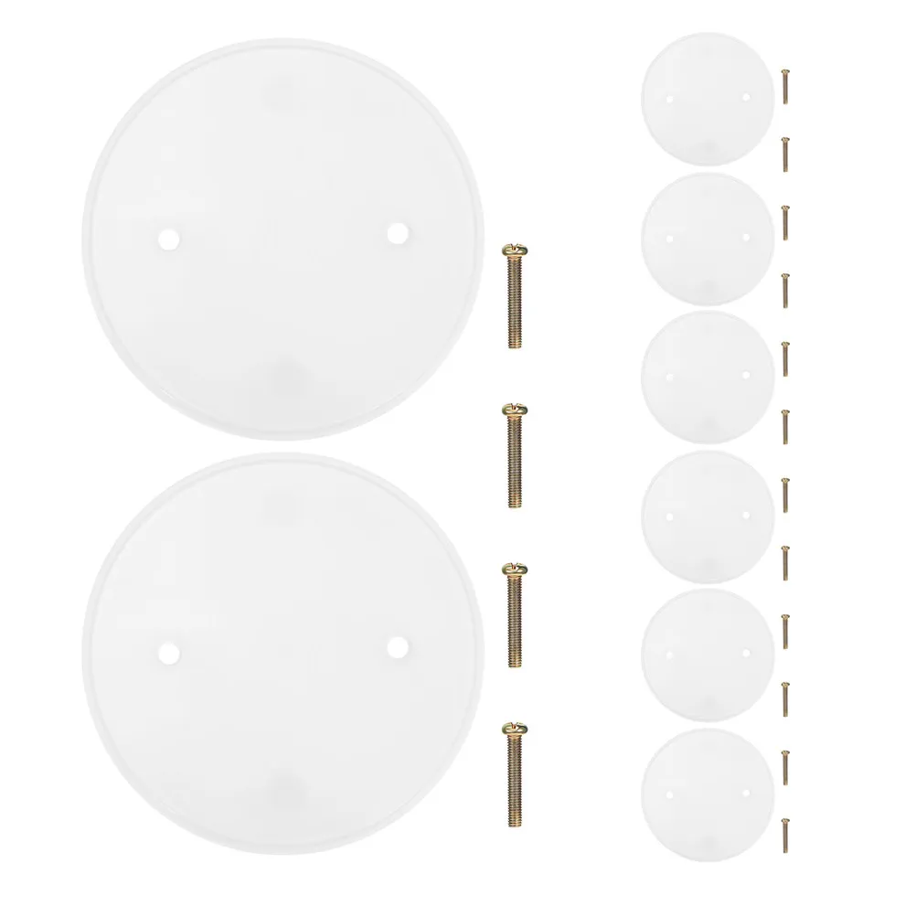 8Pcs Round Blank Ceiling Cover Plate White Easy Install Removable for Unused Electrical Boxes Ceiling Decorative