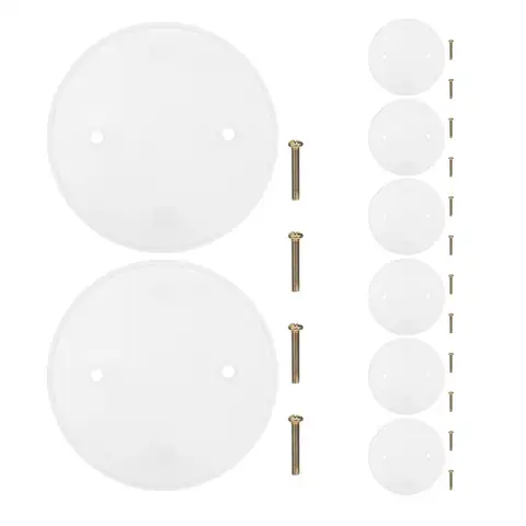 8 Peças de Placa de Cobertura Redonda Branca para Teto, Fácil de Instalar e Remover, para Caixas Elétricas Não Utilizadas, Decorativa para Teto