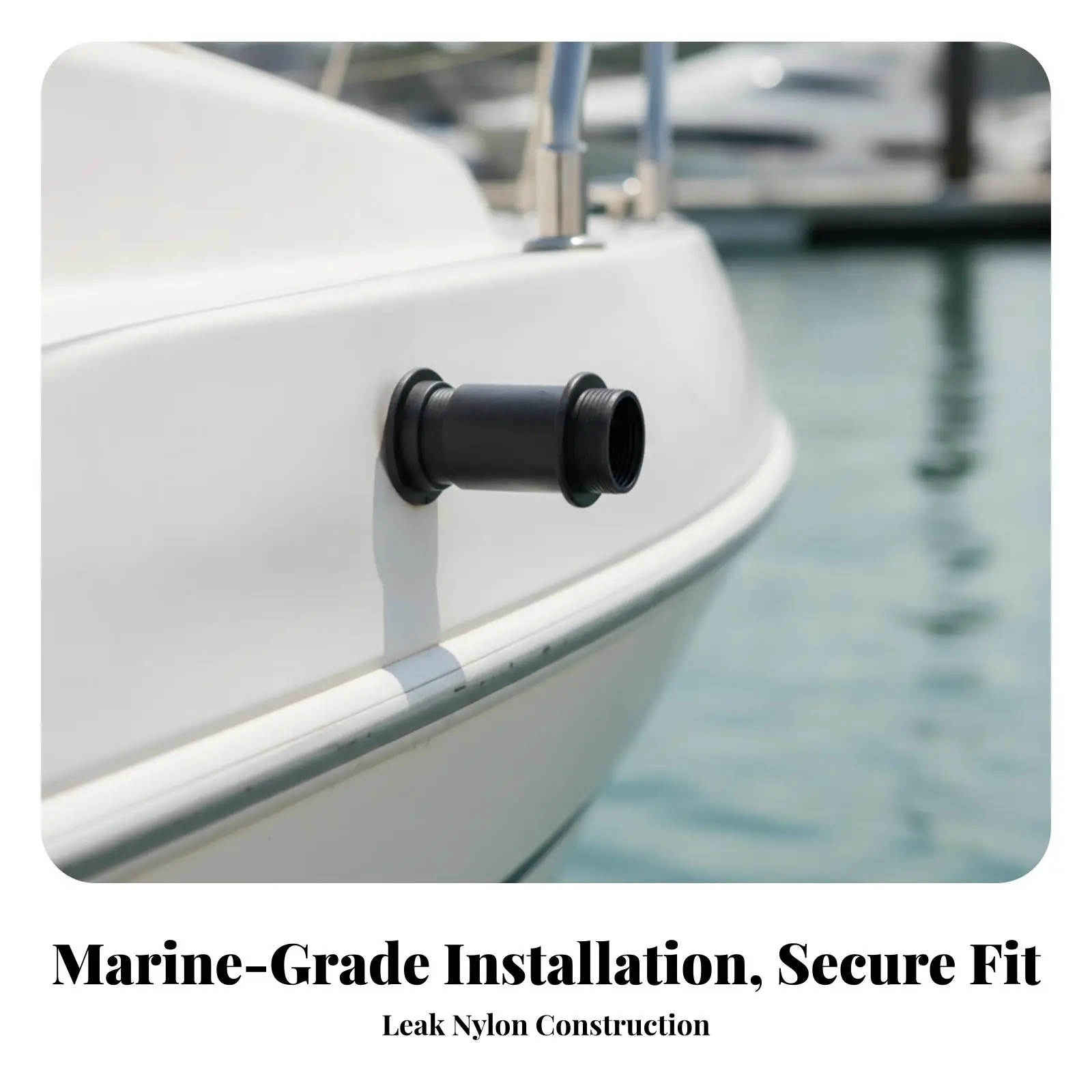Boat Drain Fitting Threaded Through Hull Outlet Compact Marine Hardware Quick