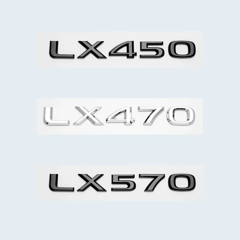 

3D хромированный глянцевый черный ABS буквы номер LX450 LX470 LM570 эмблема для багажника автомобиля Lexus логотип наклейка