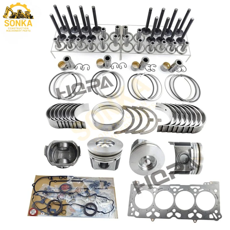 

1J701-21120 1J700-21120 For Kubota V2607 Engine Overhaul Rebuild Kit Piston Liner Main Bearing Gasket Kit