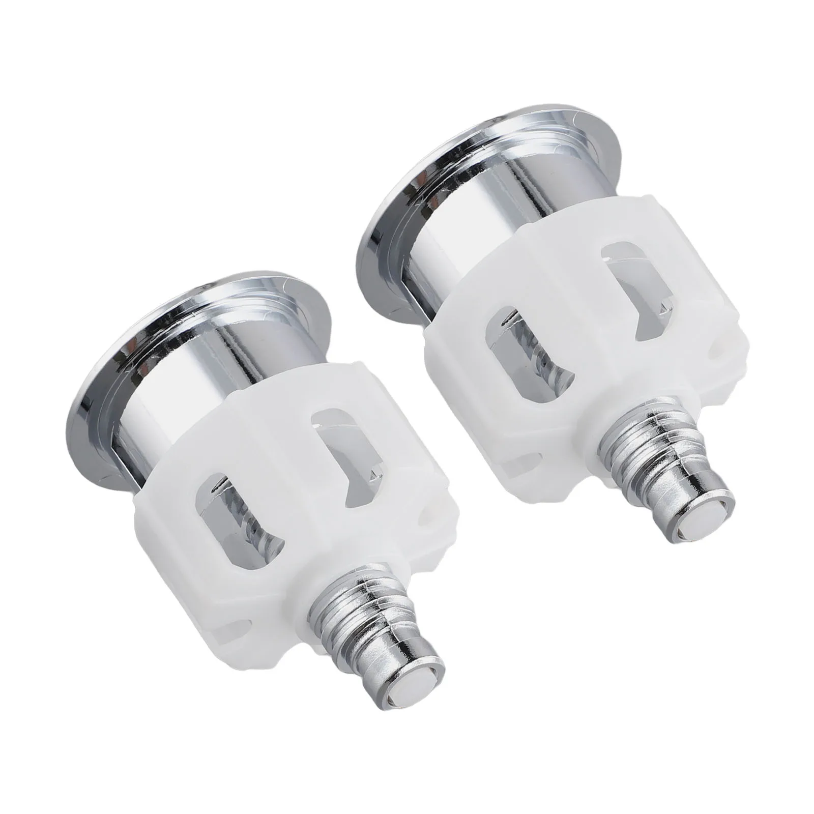 Electroplated Reducing Ring Dual Flush Button 2pc ABS Buttons Good Sealing Prevent Falling Off Easy to Press Sideways or Top