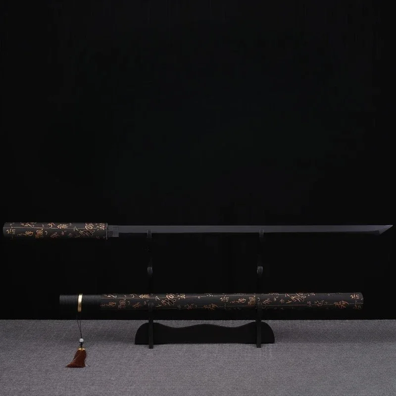 100 CM Tang Hengdao with Sheath Qin Wang Han Sword Bamboo Wood Knife Ancient Style Juhe view 3