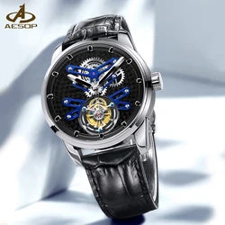 AESOP Mechanical Tourbillon Wrist Waterproof Watches for Men Wristwatch Luxury Sports Designer Timepiece Watch For Man Military