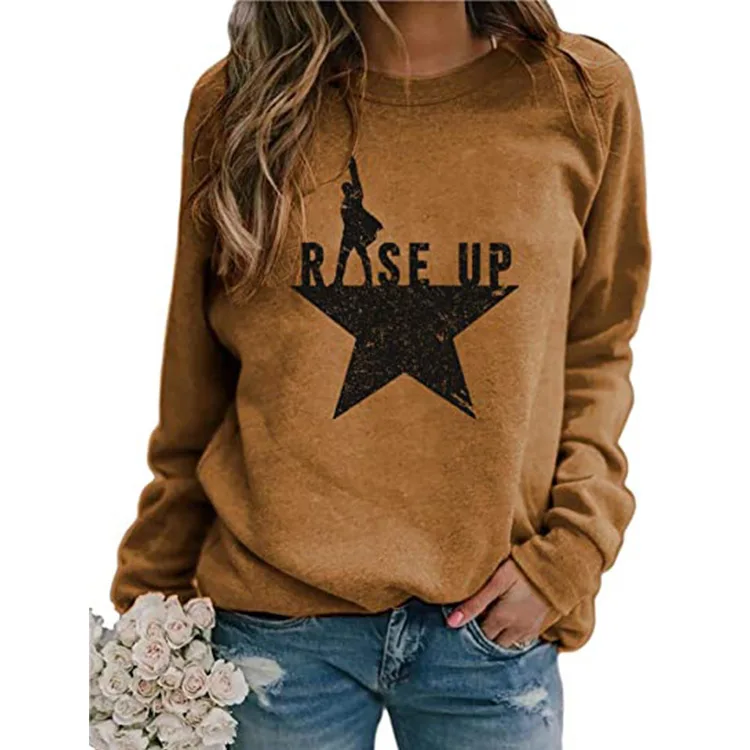 Women's Sweater Elegant Top Casual Autumn and Winter 2024 Fashion New Product Printing Loose Pullover Long Sleeve