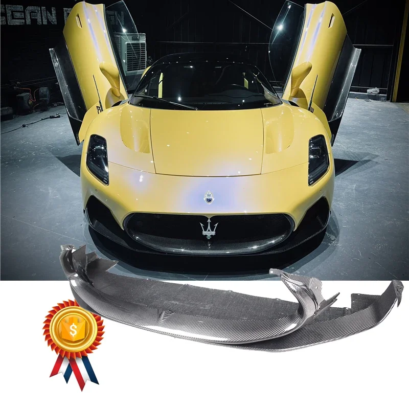 

Стильный передний диффузор из сухого углеродного волокна DCF в стиле OEM для Maserati MC20 2020-2023 годов выпуска