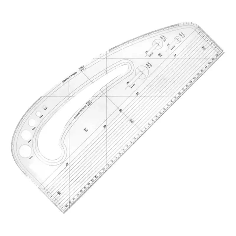 Pattern Making Ruler Garment Measuring Templates Maker With Comma Curve Fashion Designing Ruler Drafting Maker Tool For