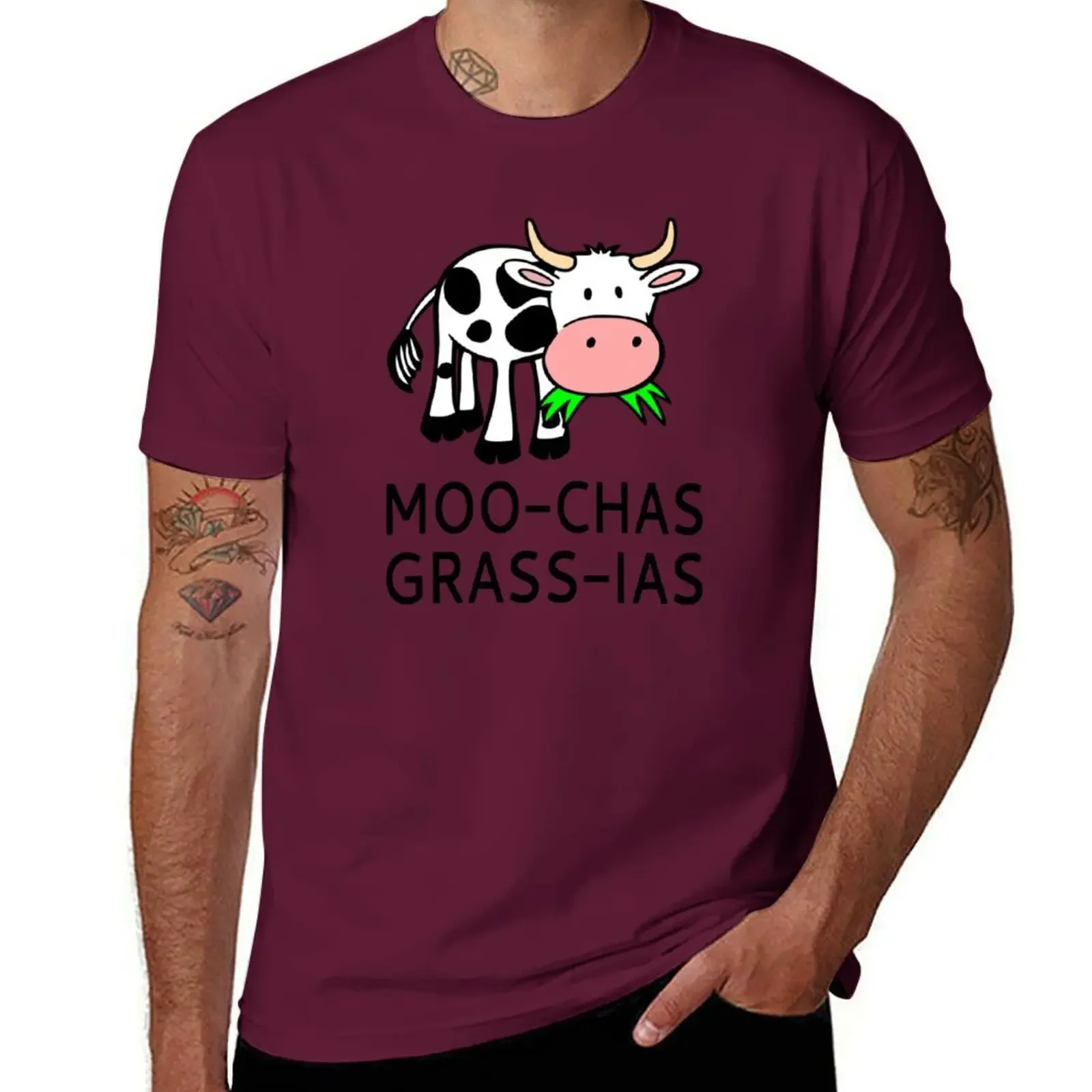 korean fashion Men's Moo-chas Gras sias Muchas Gracias T-Shirt anime summer top mens designer clothes manga New Arrival style