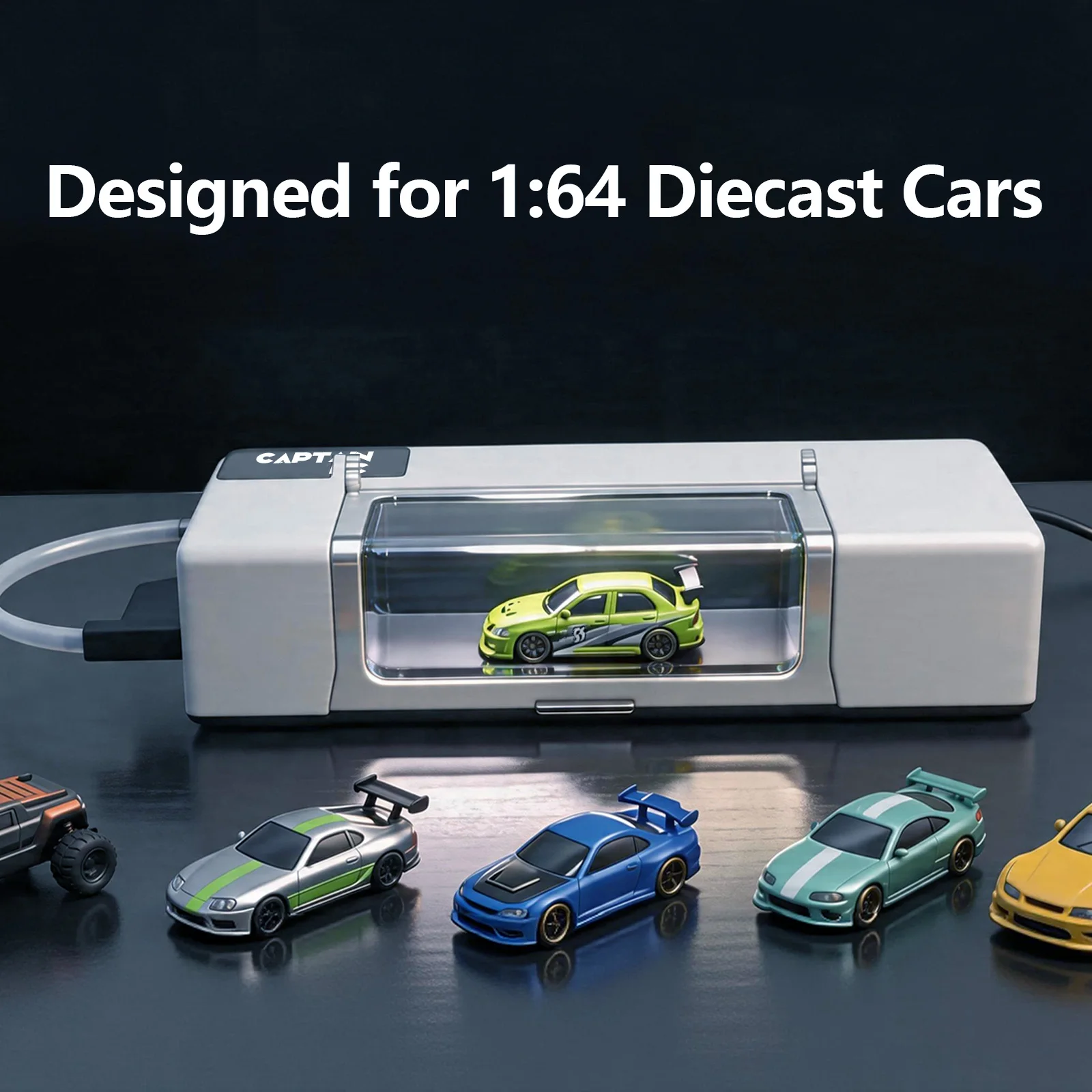 Captainrc 1:64 Model Car Wind Tunnel,Brings Dynamic Airflow Effects to Your Model Display Setup,for Collectors and Hobbyists
