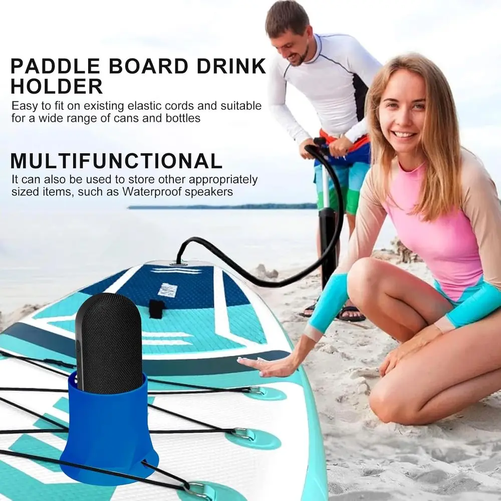 Navy Blue Paddle Board Drink Holder - Universal Stand Up Paddleboard Accessory for Cups, Bottles, and Drinks