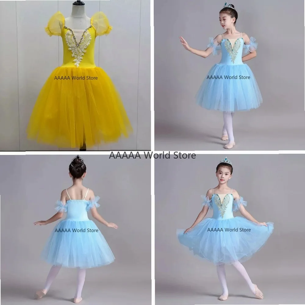 

Girls Ballet Tutu Dress Elegant Princess Cosplay Costume Kids Dance Wear Leotard for Stage Performance