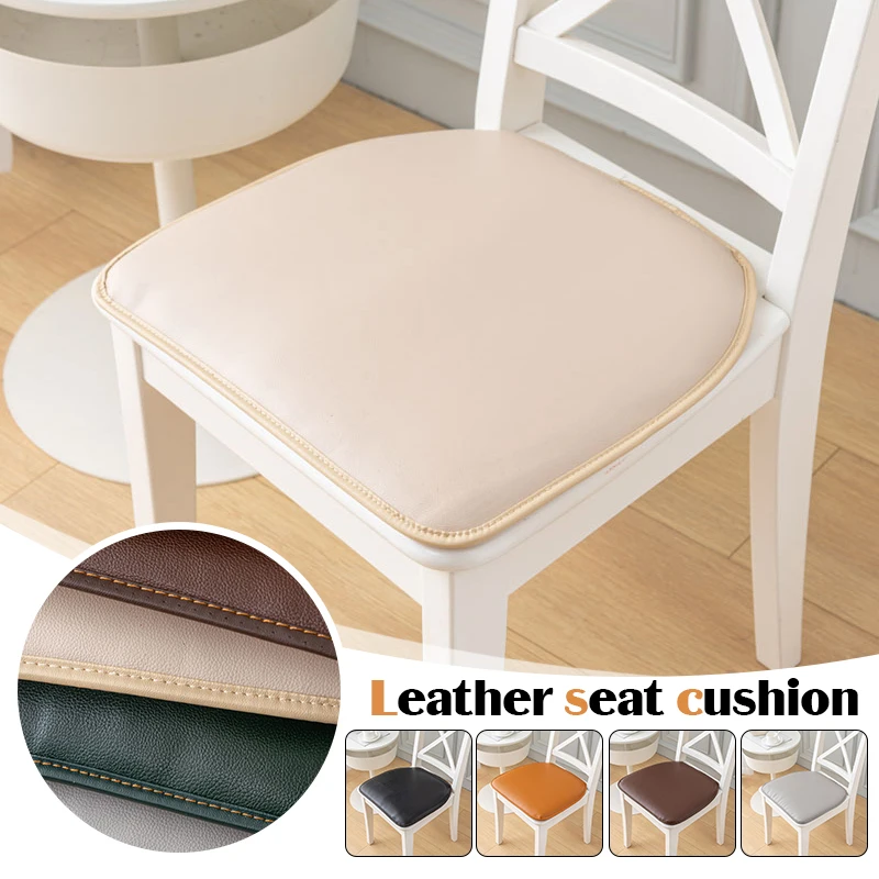

PU Leather Cushion Dining Chair Cushion Bar Stool Cushion Bay Window Futon Tatami Waterproof Non-slip Seat Cushion