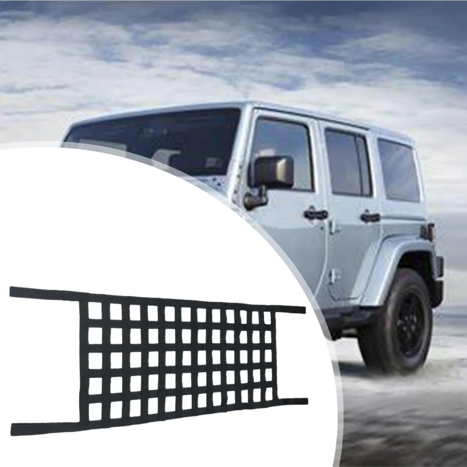 Сетчатая грузовая сетка, запасные части, простая в установке, высокопроизводительная грузовая сетка, задняя грузовая крышка для аксессуаров Jeep Wrangler