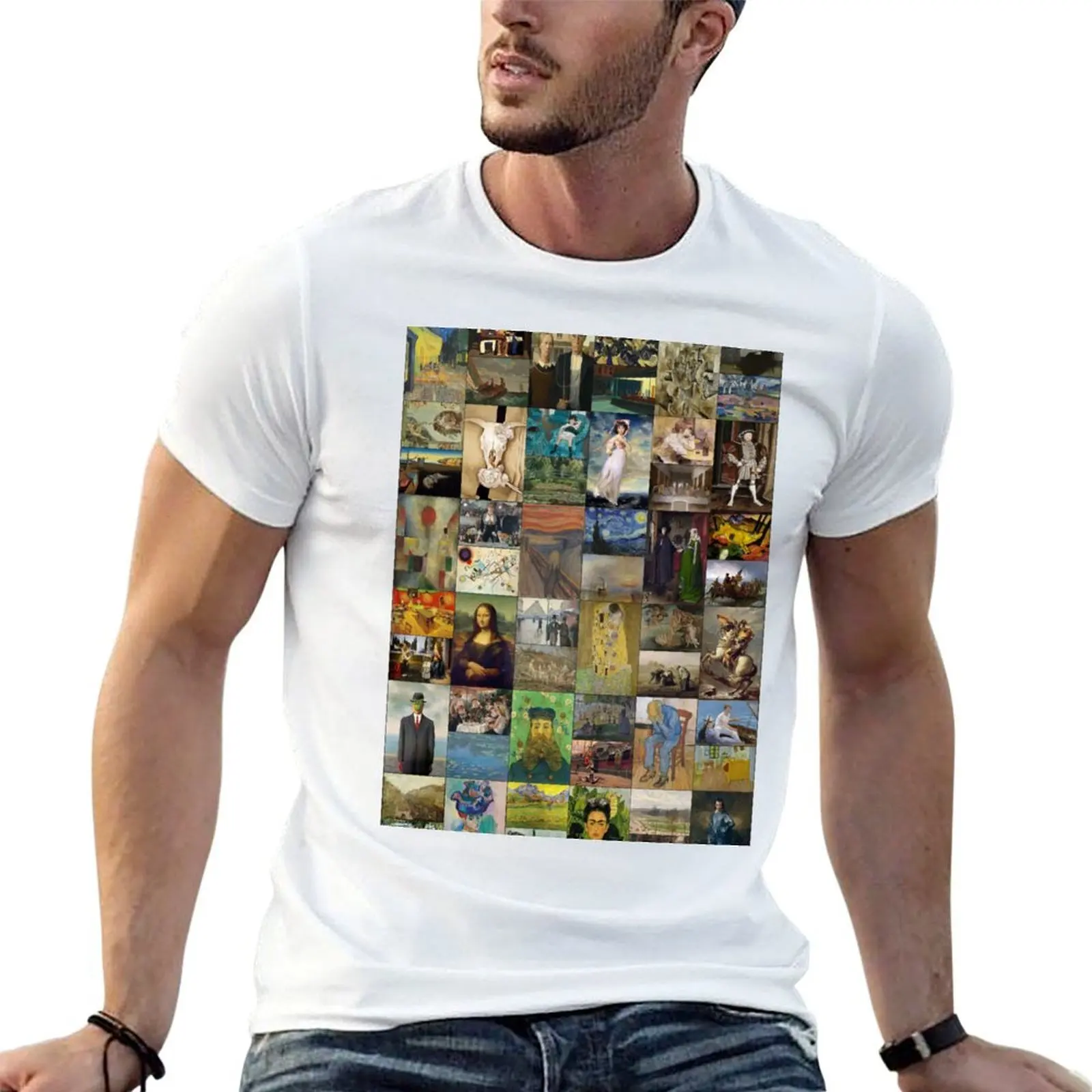 Famous Paintings T-Shirt cotton t shirts man 100% man t shirt designer man t shirts graphic T-shirt