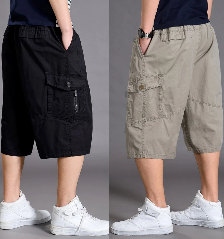 

plus Size Men's Work orts Loose Straight Leg mid Waist Casual Pants Faionable Busin Casual Summer Thin Sle Sport Scene