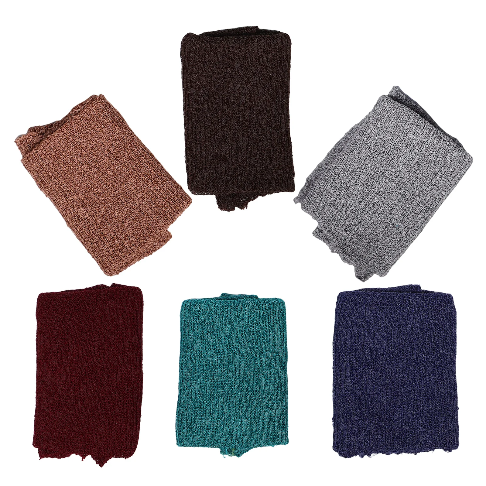 

6pcs Newborn Photography Swaddle Blanket Scarf Props Adjustable Stretch Soft Baby Wraps for Photo Shoot for Infant