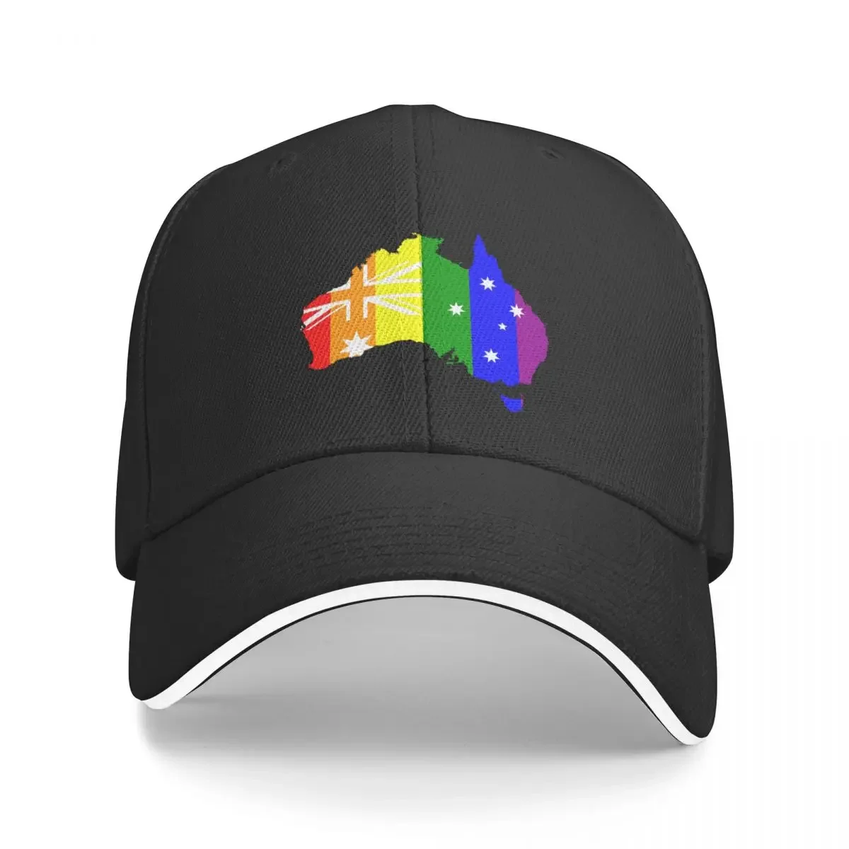 Australian pride flag colours design Baseball Cap Fashion Beach Luxury Cap Ball Cap Beach Bag Golf Wear Men Women's