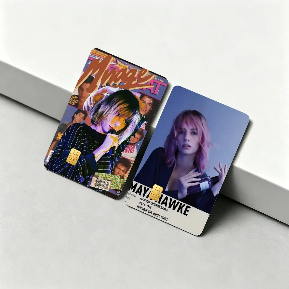 M-Maya Hawke Robin  1Set 4Pcs Waterproof Card Skin Stickers for Credit Bus IC Cards