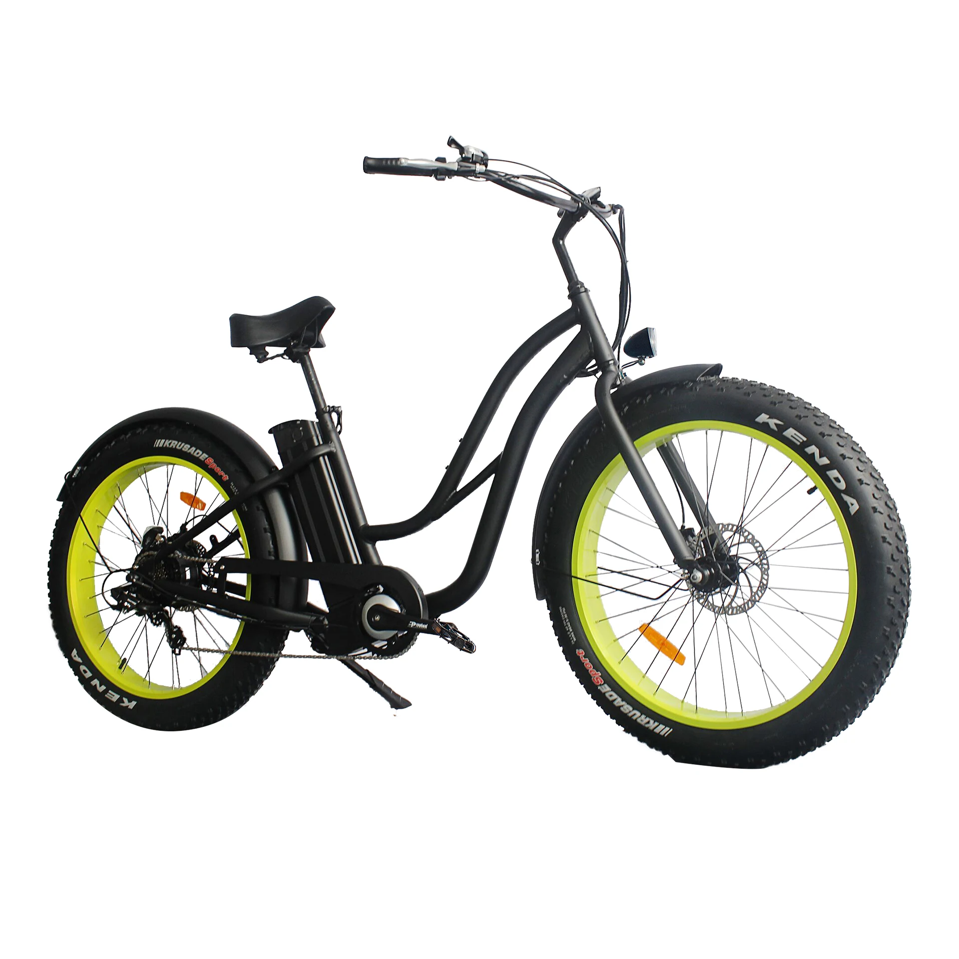 26 inch 7 Speed Fat Tire E Cruiser Bikes For Woman